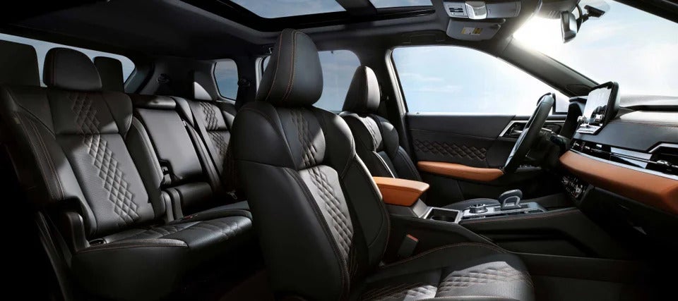 the interior of an suv