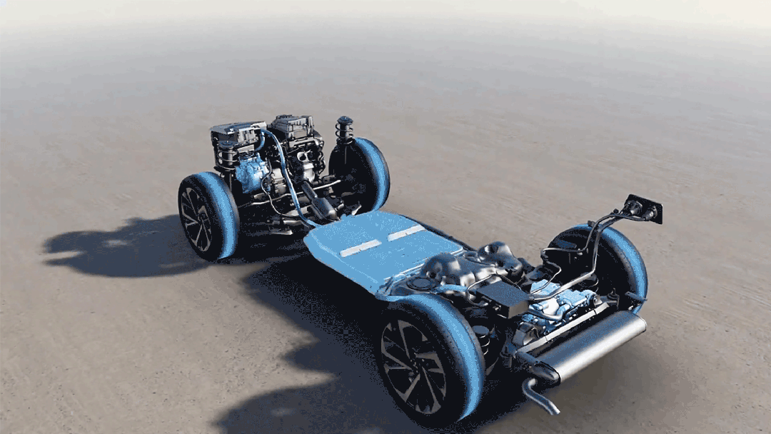 a dynamic image of the underbody and electric batteries of a 2025 mitsubishi outlander phev